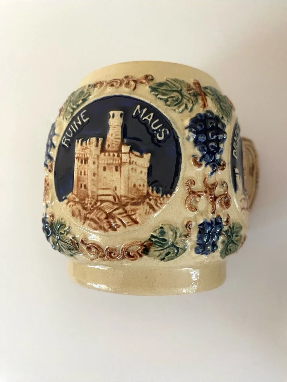 Vintage GERZ German Castle Tureen Punch  Soup Bowl 5 Individual Mugs Octoberfest